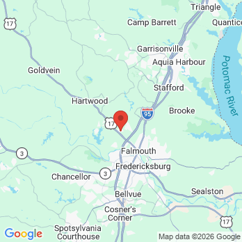 Map to Neibauer Dental Care - Falmouth office in Fredericksburg, VA