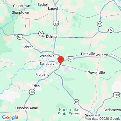 Map to  office in Salisbury, MD