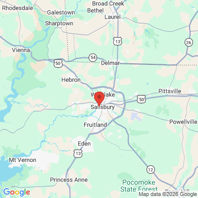 Map to  office in Salisbury, MD
