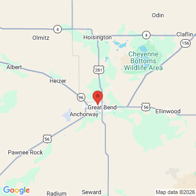 Map to  office in Great Bend, KS