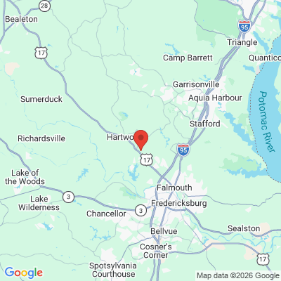 Map to  office in Fredericksburg, VA