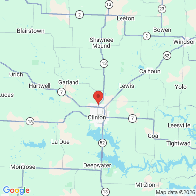 Map to  office in Clinton, MO