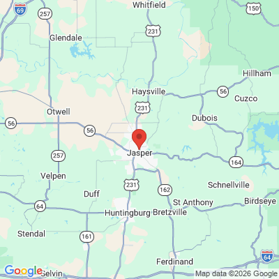 Map to  office in Jasper, IN