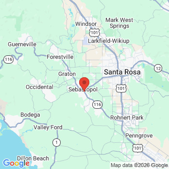 Map to Gravenstein Dental Clinic office in Sebastopol, CA