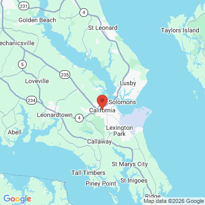 Map to  office in California, MD
