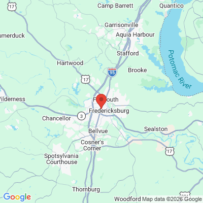 Map to  office in Pediatric Dentistry Of Fredericksburg