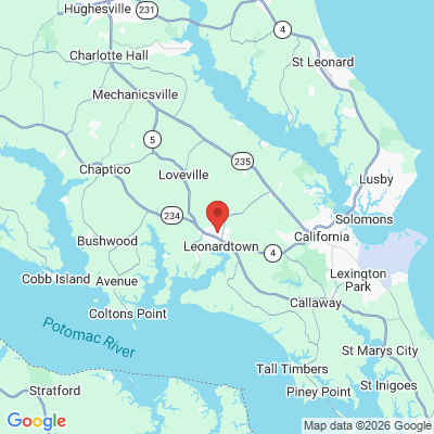 Map to  office in Leonardtown, MD