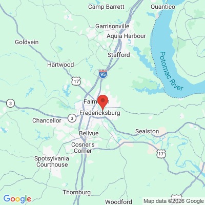 Map to  office in Fredericksburg, VA