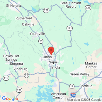 Map to Yarris Family Dental office in Napa, CA