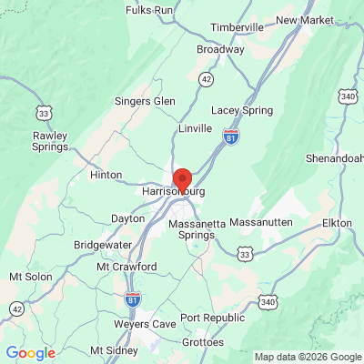 Map to  office in Harrisonburg, VA