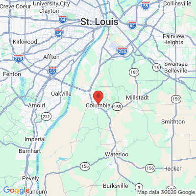 Map to  office in Columbia, IL
