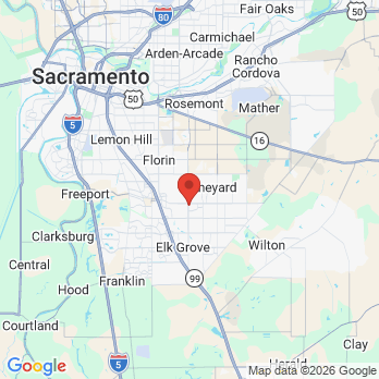Map to CALVINE FAMILY DENTAL office in Elk Grove, CA