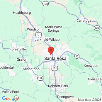 Map to North Bay Dental Care office in Santa Rosa, CA