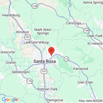 Map to Designer Smiles Santa Rosa office in Santa Rosa, CA