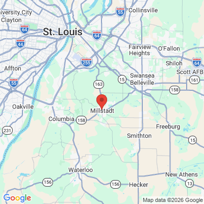 Map to  office in Millstadt, IL