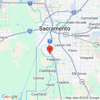 Map to RiverLake Family Dental office in Sacramento, CA