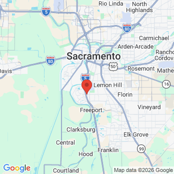 Map to Land Park Dental office in Sacramento, CA