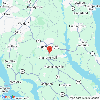 Map to  office in Charlotte Hall, MD