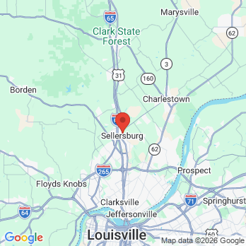 Map to Serenity Smile Care office in Sellersburg, IN