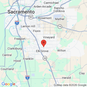 Map to Pleasant Grove Dental office in Elk Grove, CA