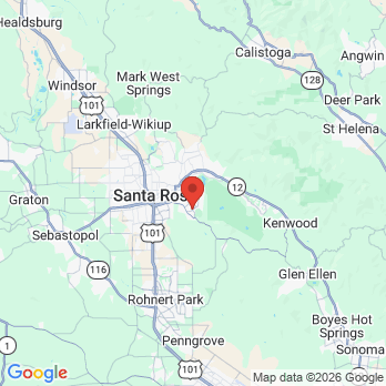 Map to Bennett Valley Dental office in Santa Rosa, CA