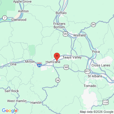 Map to  office in Hurricane, WV