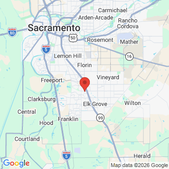 Map to SHELDON DENTAL CENTER office in Elk Grove, CA