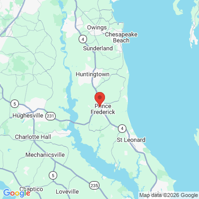 Map to  office in Prince Frederick, MD