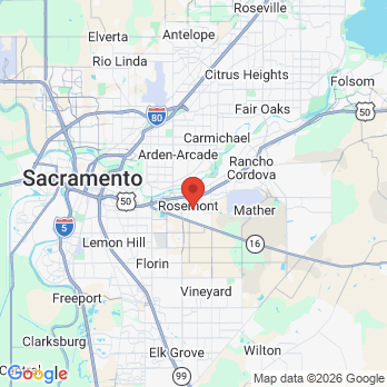 Map to Eric Grove, DDS and Kendall Homer, DMD office in Sacramento, CA