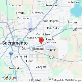 Map to Center for Oral Health office in Sacramento, CA