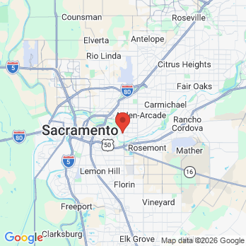 Map to Adams Dental Associates office in Sacramento, CA