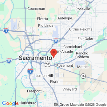 Map to Howe Dental Care office in Sacramento, CA