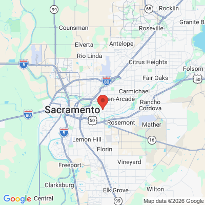 Map to Howe Dental Care office in Sacramento, CA
