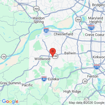 Map to Town Center Dental office in Wildwood, MO