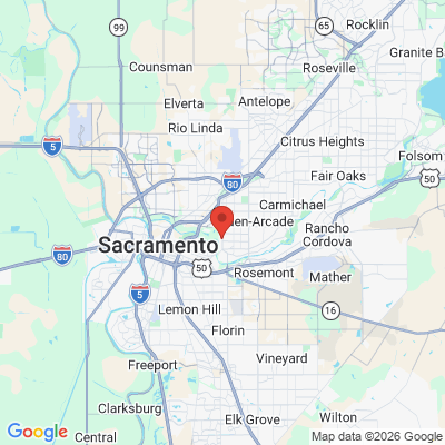 Map to Rachael Rushing office in Sacramento, CA