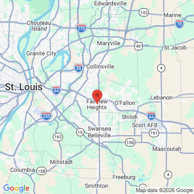 Map to  office in Fairview Heights, IL