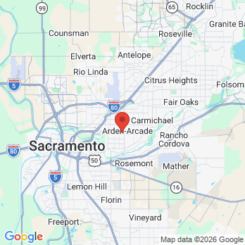 Map to Steven R Pulido DDS office in Sacramento, CA