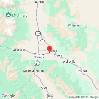 Map to  office in Salida, CO