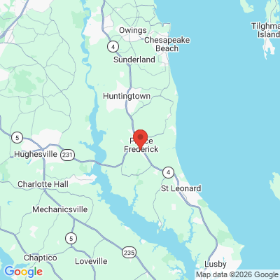 Map to  office in Prince Frederick, MD