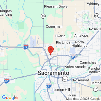 Map to Serenity Dental office in Sacramento, CA