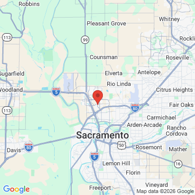 Map to Serenity Dental  office in Sacramento, CA
