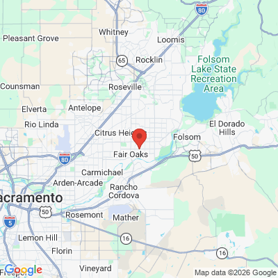 Map to  office in Fair Oaks, CA