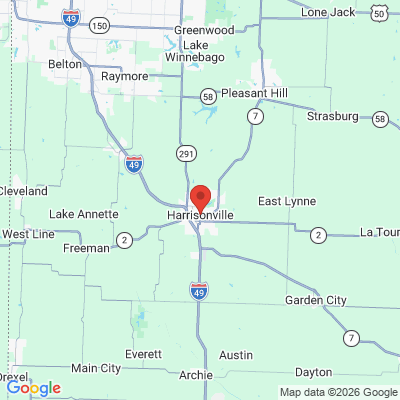 Map to  office in Harrisonville, MO