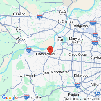 Map to Licata Dental office in Chesterfield, MO