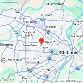 Map to Delmar Family Dental office in Saint Louis, MO