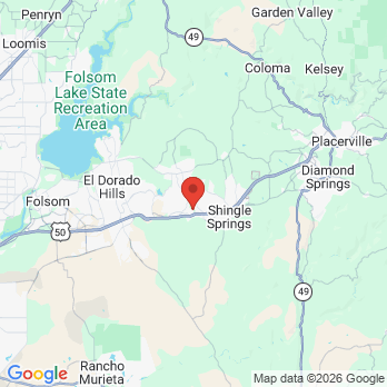 Map to Country Club Dental office in Cameron Park, CA