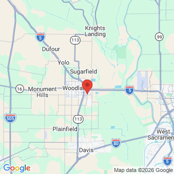 Map to SpringLake Dental office in Woodland, CA