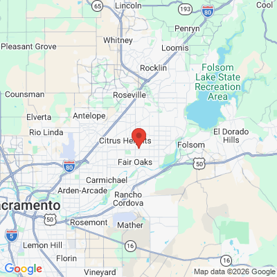 Map to  office in Citrus Heights, CA