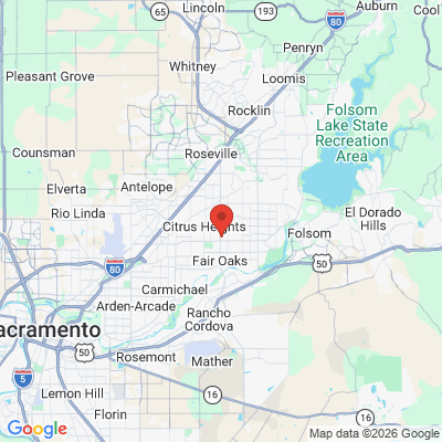 Map to  office in Citrus Heights, CA