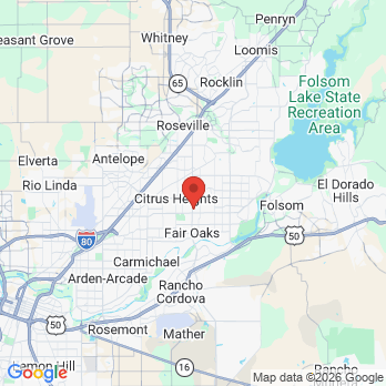 Map to Reliant Dental Center office in Citrus Heights, CA